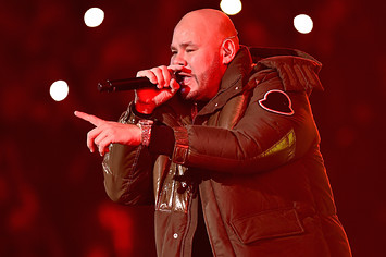 Fat Joe performs with Anuel AA on stage at Barclays Center