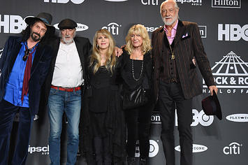 Stevie Nicks along with members of Fleetwood Mac.