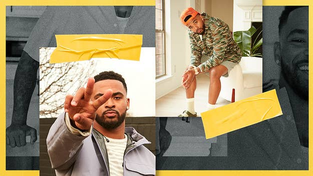 Peep Jamal Adams modeling Free Assembly's best new clothing for spring 2021.