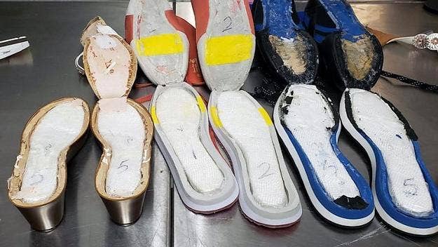 CBP apprehended a woman in the Atlanta airport who smuggled in $40,000 worth of cocaine in the soles of her shoes after traveling to Jamaica.