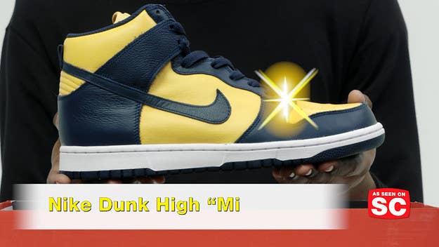 The Peter Moore-designed sneaker dropped first in 1985, and has lived countless retro lives since. Check out this unboxing of the 'Michigan' Nike Dunk High. 