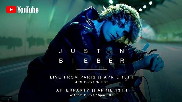 Bieber is performing standout tracks from his newly released studio album, 'Justice.' After the event, he'll host an afterparty for his YouTube Premium fans.