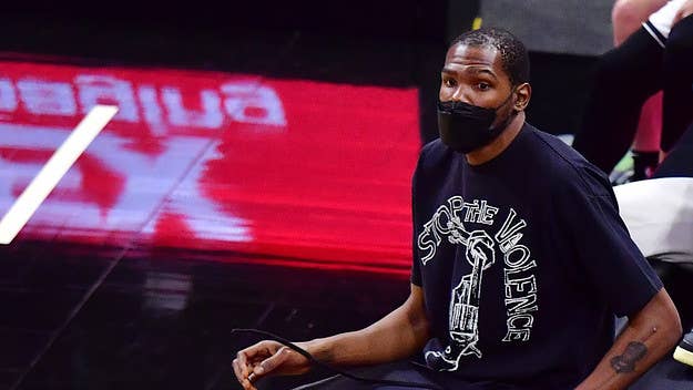 “I’m sorry that people seen that language I used, that’s not really what I want people to see," Durant said when asked about his exchange with Rapaport. 