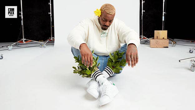 The Grammy-winning Toronto artist wears adidas's new sustainable Stan Smith and tells us how working with Kanye West shaped his new project 'God's Algorithm.'