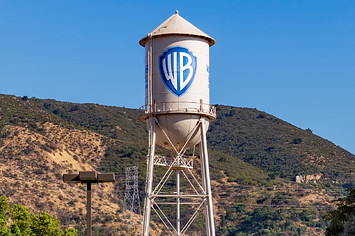General views of the Warner Brothers film studio lot.