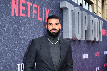Drake attending the UK premiere of Top Boy