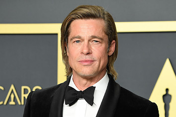 Brad Pitt poses at the 92nd Annual Academy Awards
