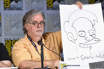 Matt Groening attends "The Simpsons" panel during Comic Con International 2017.