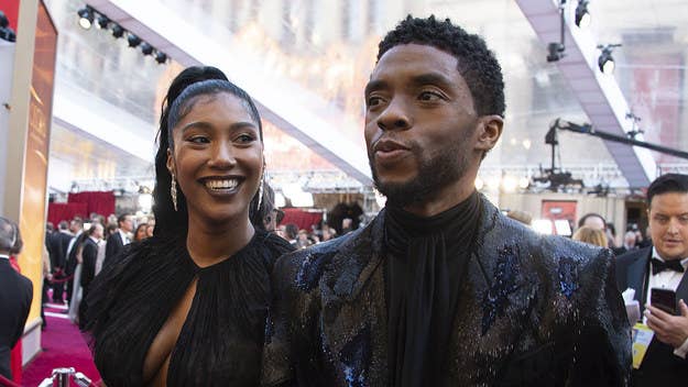 Chadwick Boseman's widow, Taylor Simone Ledward, accepted his NAACP Image Award and urged the Black community to get screened for colon cancer.