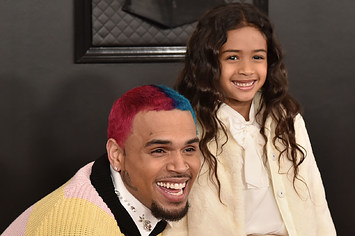 Chris Brown and Royalty Brown attend the 62nd Annual Grammy Awards