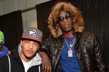 T.I. and Young Thug backstage at Philips Arena