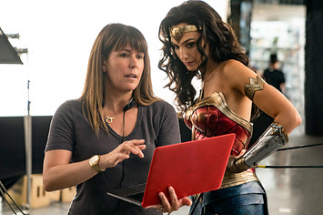 Patty Jenkins and Gal Gadot behind the scenes of 'Wonder Woman 1984'