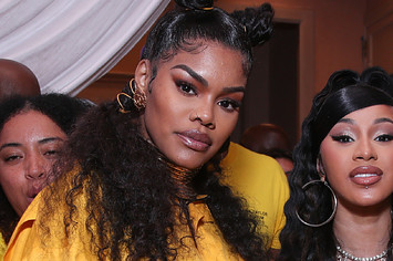 Teyana Taylor and Cardi B attend the Teyana Taylor "The Album" Listening Party