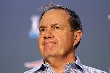 Bill Belichick speaks with the press during the Patriots Media Availability.