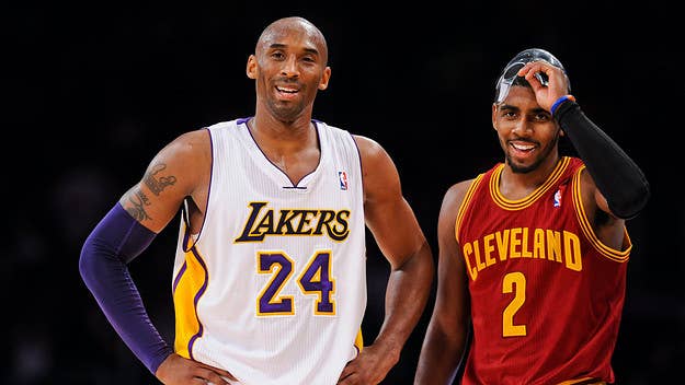 Kyrie Irving reignited the push to make the late Kobe Bryant the new logo of the NBA, replacing the more than 50-year-old silhouette of Jerry West. 