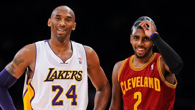 Kyrie Irving reignited the push to make the late Kobe Bryant the new logo of the NBA, replacing the more than 50-year-old silhouette of Jerry West.