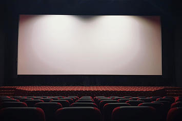 An empty movie theater