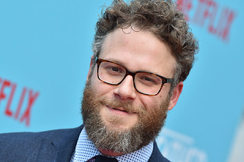 Seth Rogen arrives at the premiere of Netflix's 'Like Father.'