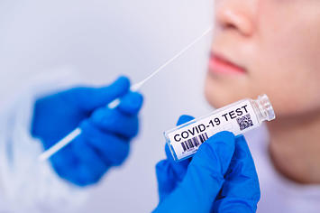 Stock photo of a COVID 19 test.