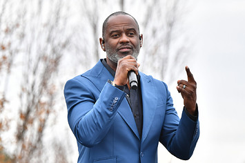 Brian McKnight performs onstage during Souls To The Polls Drive In Rally