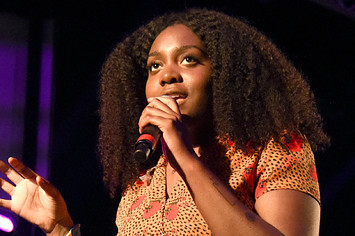 NoName performs during the 2018 Hangout Festival