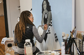 Amy Sherald paints Michelle Obama in HBO's 'Black Art: In the Absence of Light'