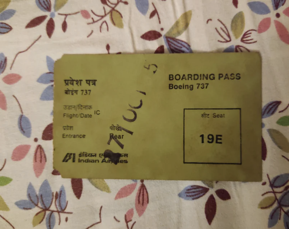An old boarding pass