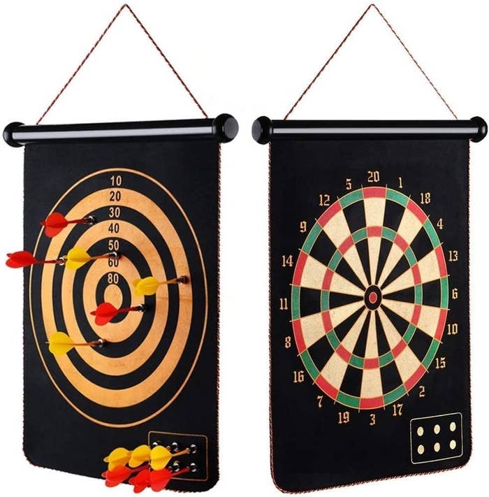 The two sides of the dart board
