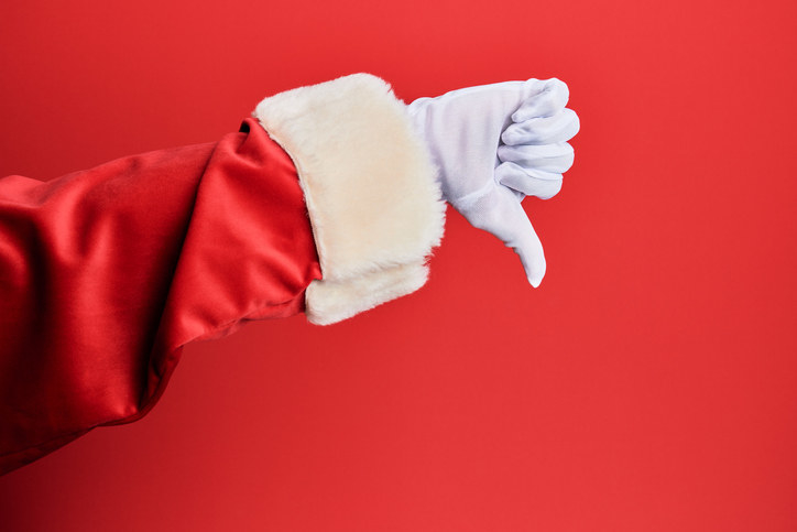 Santa giving the thumbs down