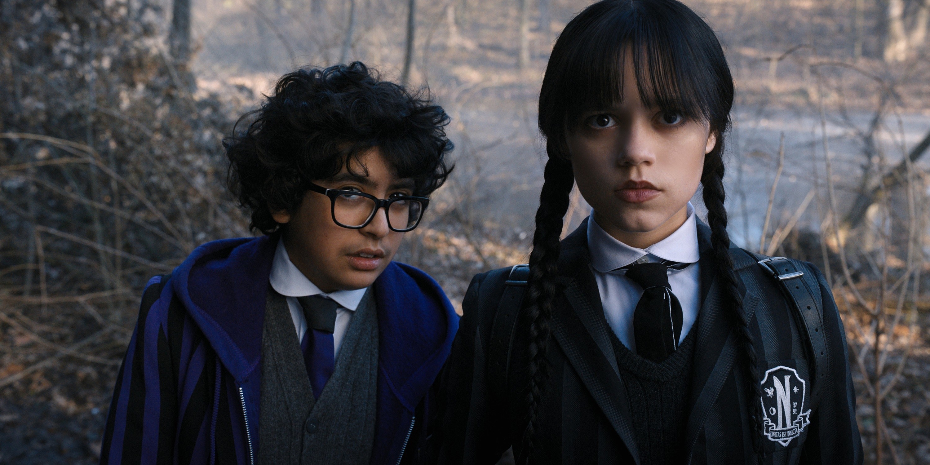 wednesday addams and eugene from &quot;wednesdy&quot;