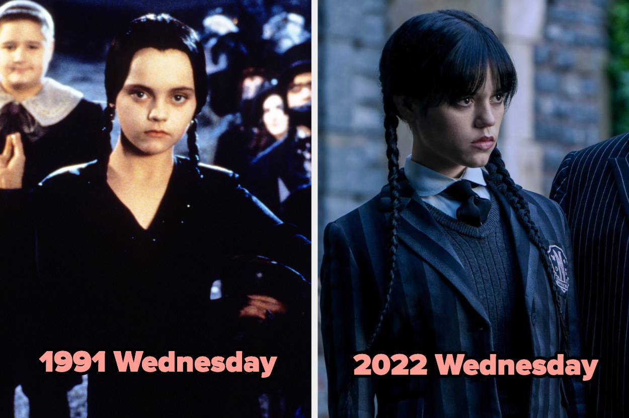 a side by side photo of 1991 wednesday and 2022 wednesday