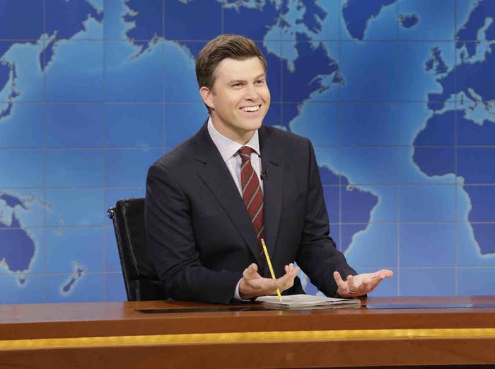 Colin sits at the Weekend Update desk