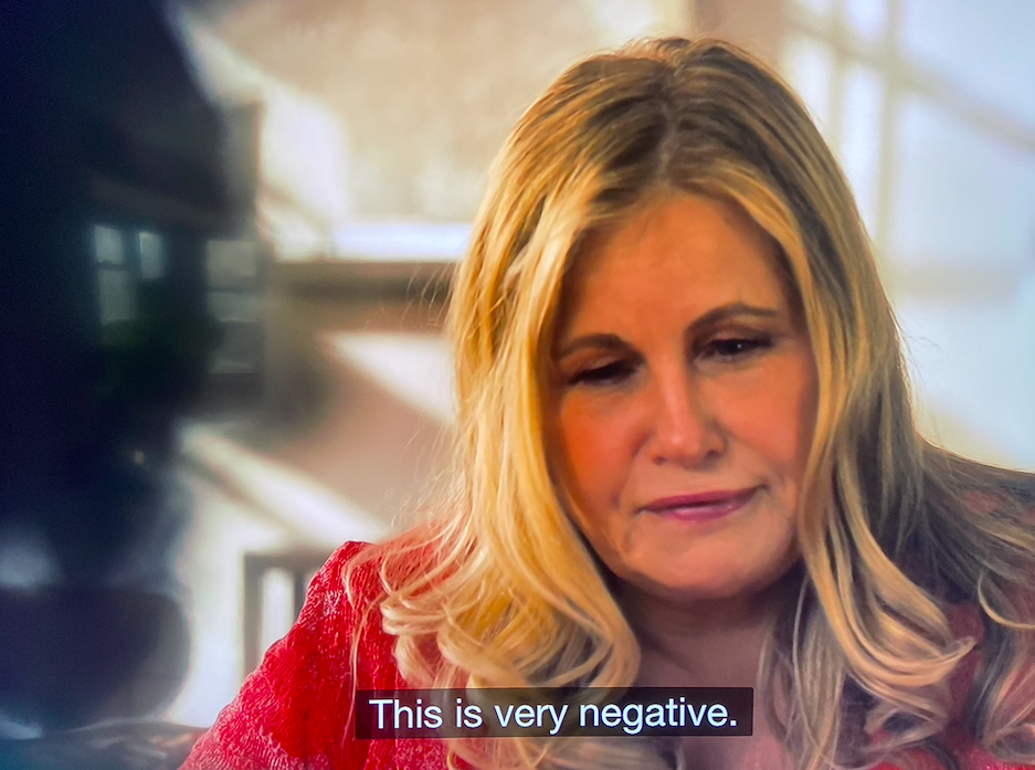 Tanya saying &quot;This is very negative&quot;