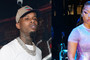 Tory Lanez and Megan Thee Stallion are seen in separate photos