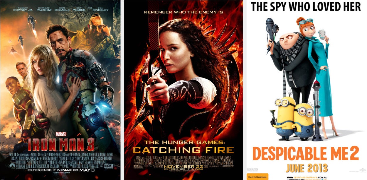 the three movie posters