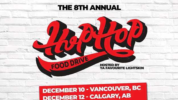 The Hip-Hop Food Drive is returning for its eighth edition, travelling Canada from Dec. 10 to Dec. 18 to collect non-perishable food items and raise money.