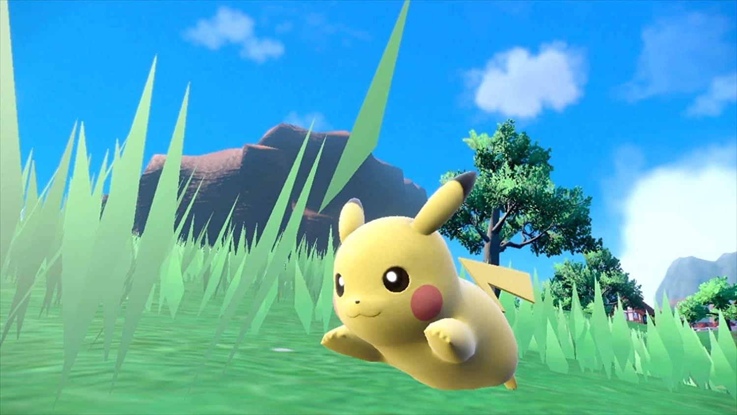 Pokemon running through grass