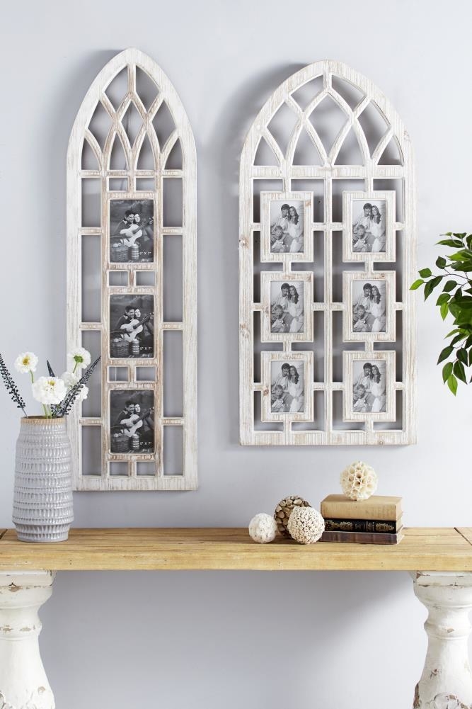 the picture frame hanging above a table