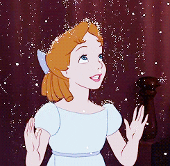 a gif of wendy being covered in fairy dust