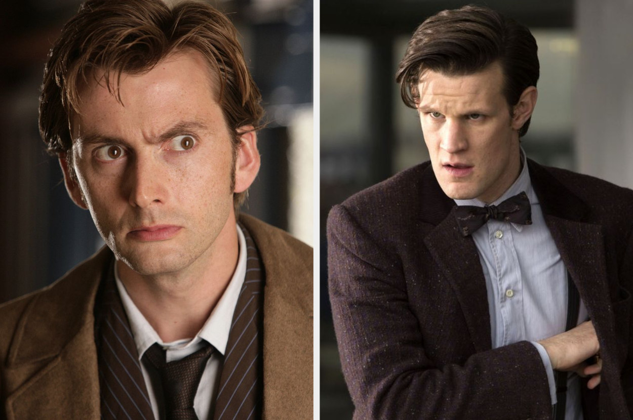 David Tennant and Matt Smith as the doctor