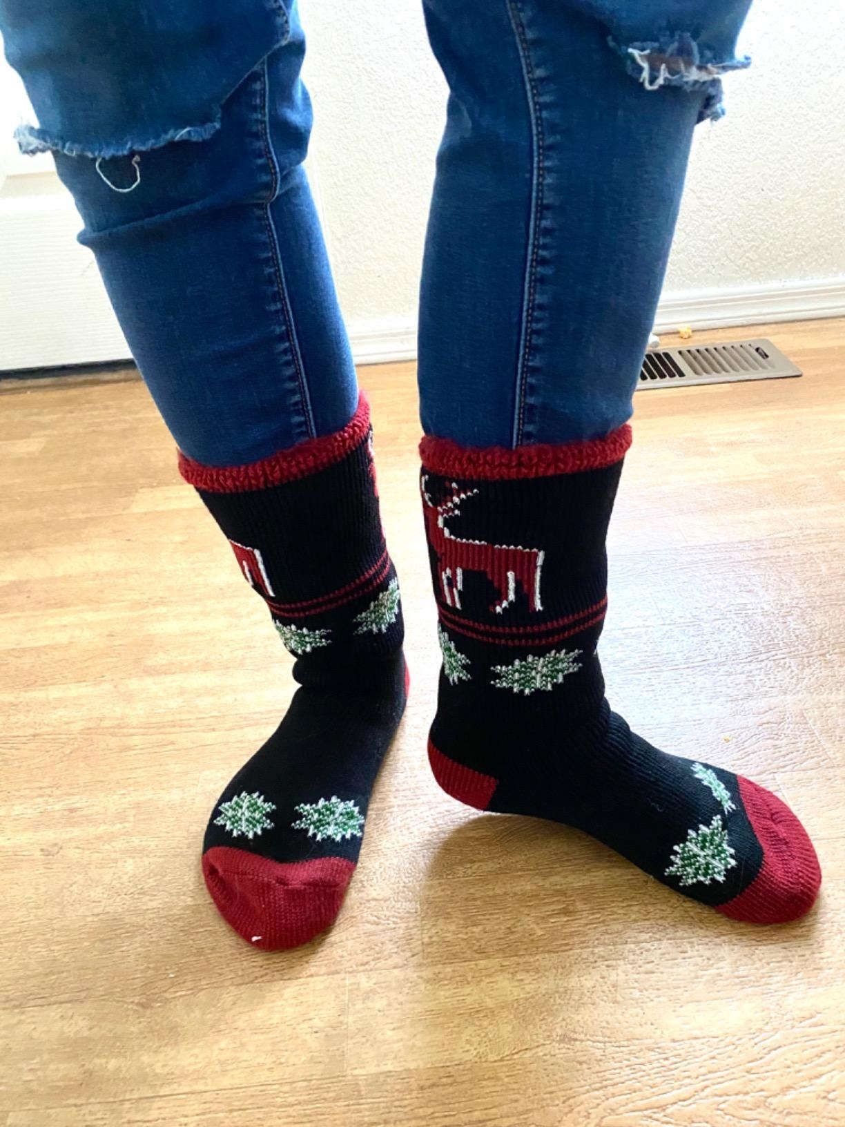 review photo of holiday thermal socks