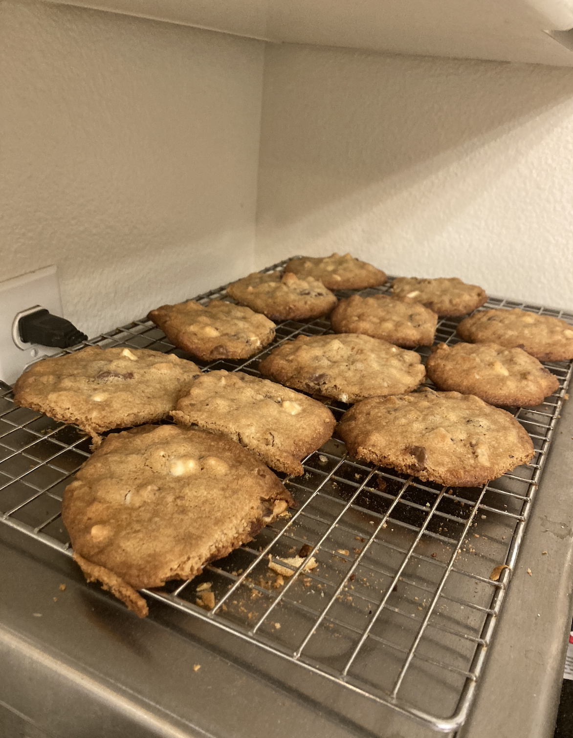 cookies out of the oven