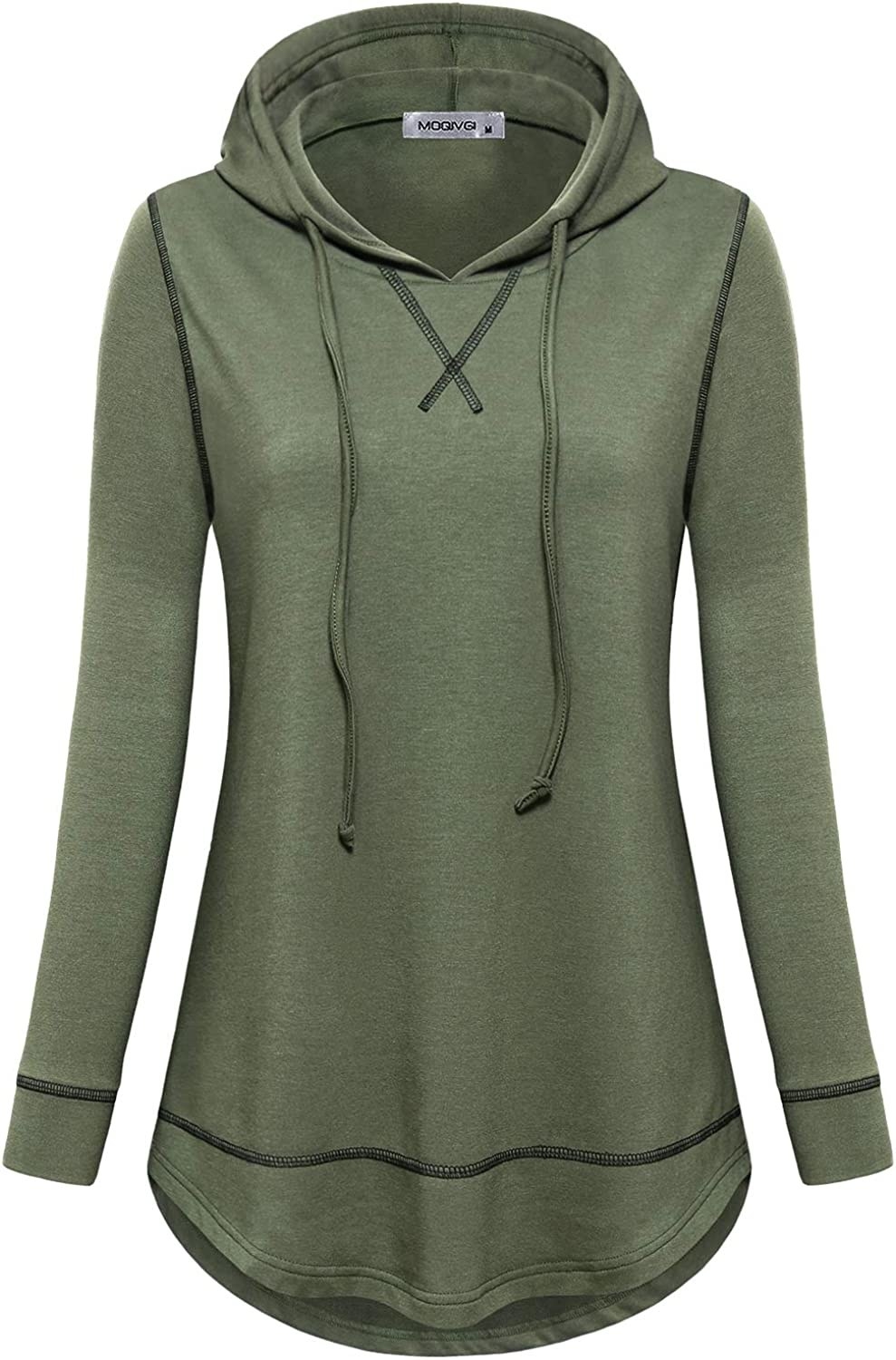 olive green longline hoodie