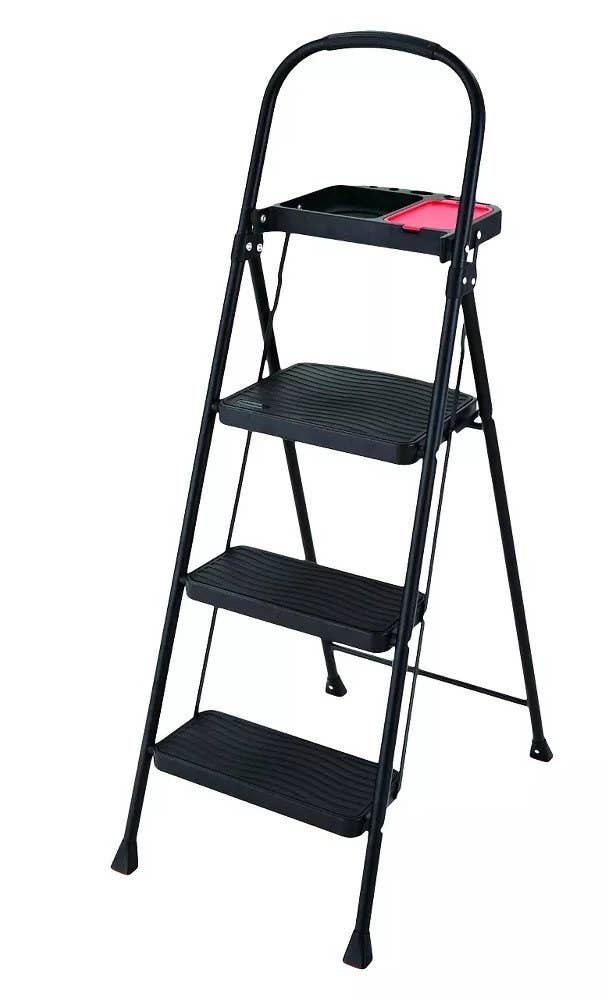 The step ladder in black
