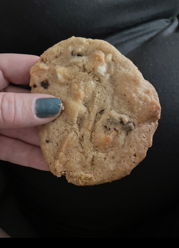 closeup of the cookie