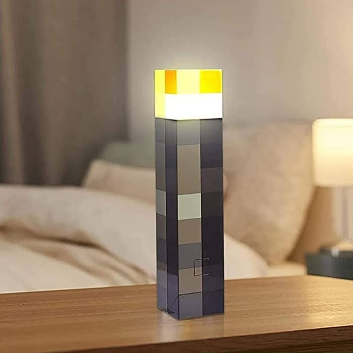 a minecraft themed torch style light