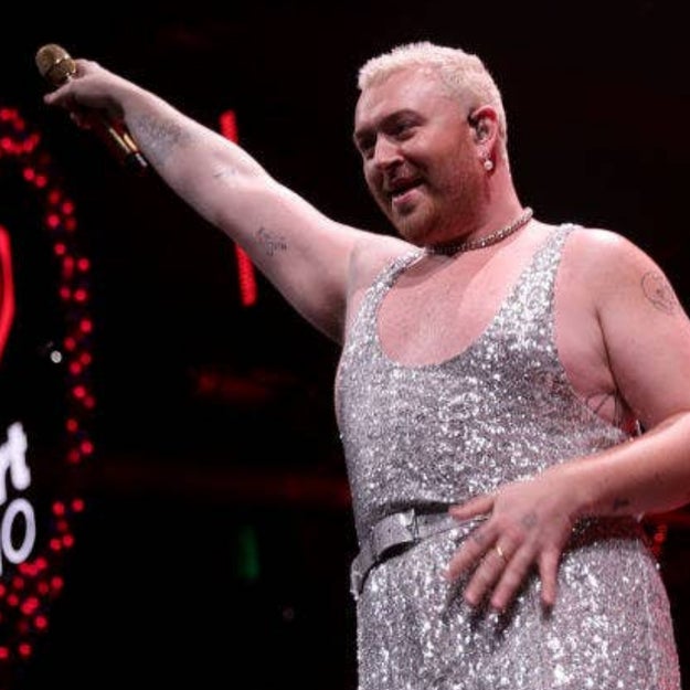 sam smith silver dress Sam Smith Body Shamed For Jingle Ball Outfit
