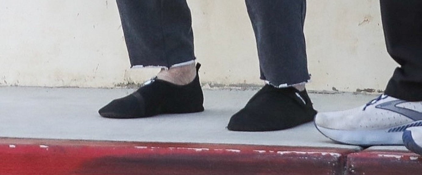 closeup of the comfy looking slippers