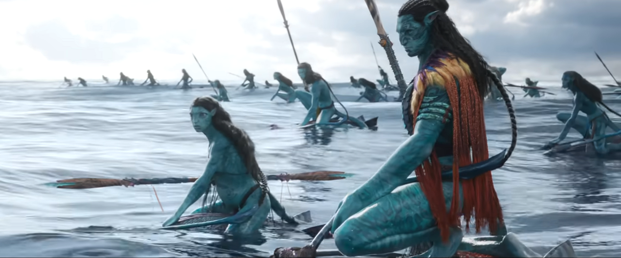 The na&#x27;vi waiting on the ocean to go to battle