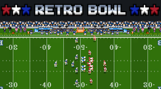 a screenshot of the retro-looking football game